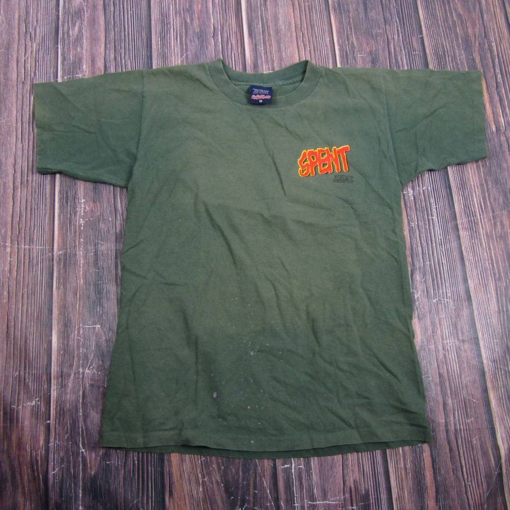 Big Ball Sports T-Shirt Mens Medium Green Vintage Single Stitch Fishing Spent